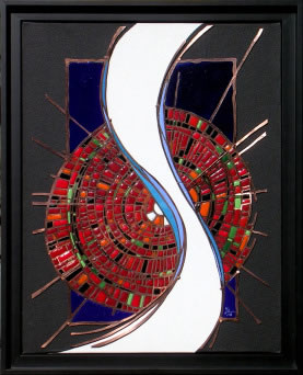 Emaux : trace n&deg;4  48x58 cm