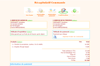 capture d'cran confirmation de votre commande