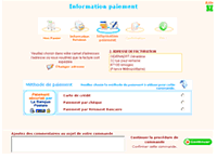 capture d'cran Information sur le paiement de votre commande