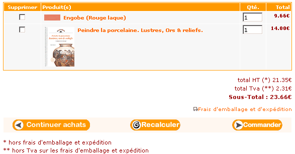 Qu'y a t'il dans mon panier ? Qu'y a t'il dans mon panier ?